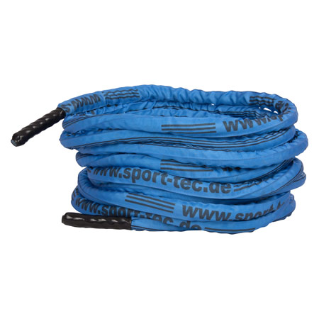Fitness Tau Battle Rope ummantelt, ø 3 cm x 15 m, blau, 5,25 kg
