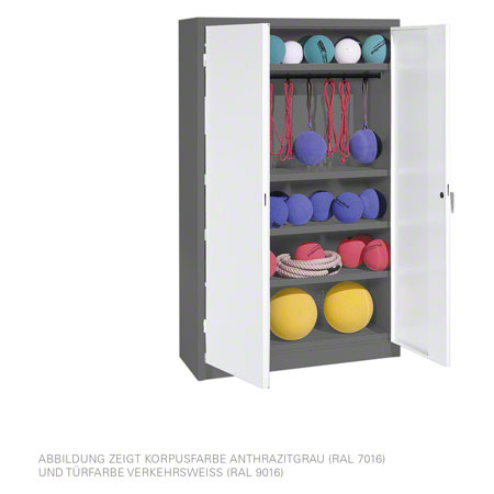 Geräteschrank Typ II mit Vollblech-Flügeltüren, H x B x T 195 x 120 x 50 cm