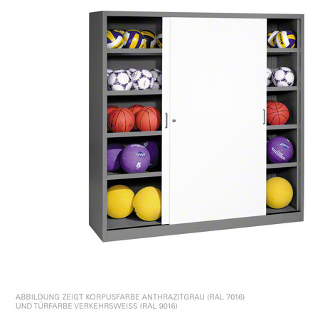Geräteschrank Typ IV mit Vollblech-Schiebetüren, H x B x T 195 x 190 x 60 cm