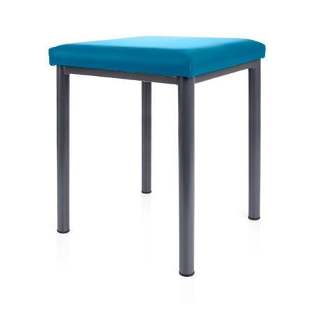 Hocker Exklusiv mit Polster, L x B 40 x 40 cm, Gestellfarbe anthrazit