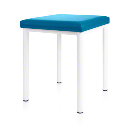 Hocker Exklusiv mit Polster, L x B 40 x 40 cm, Gestellfarbe wei