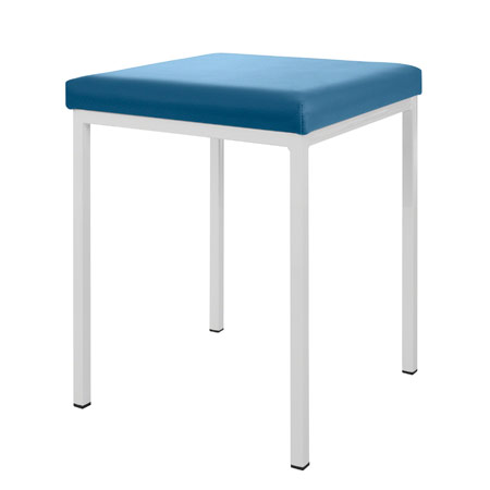 Hocker mit Polster, L x B 40 x 40 cm, Gestellfarbe wei