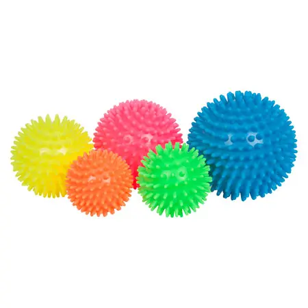 Igel-Ball soft, 5er Set: je 1x  6 cm,  7 cm,  8 cm,  9 cm,  10 cm