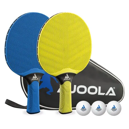 JOOLA Tischtennis-Set VIVID OUTDOOR, 2 TT-Schläger + 3 TT-Bälle