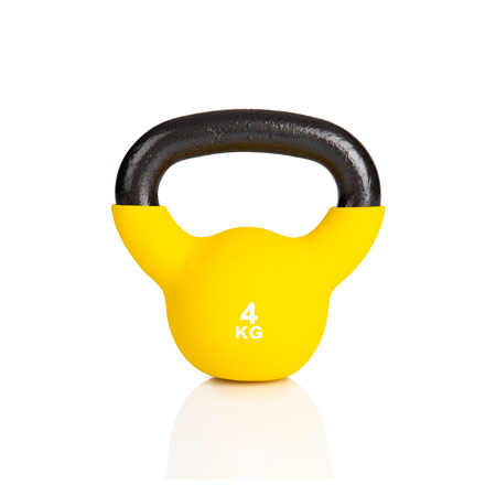 Kettlebell, 4 kg, gelb