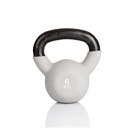 Kettlebell, 6 kg, grau