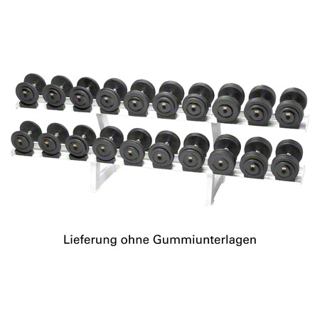 Kompakthantel-Ständer-Set inkl. 10 Paar Hanteln, 2,5-25 kg