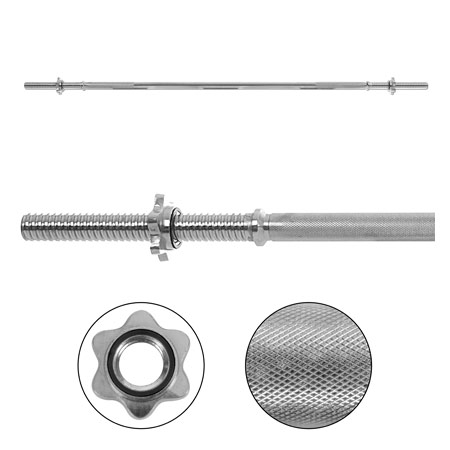 Langhantelstange mit Sternverschluss,  3 cm x 160 cm, 10 kg