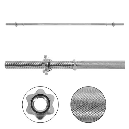 Langhantelstange mit Sternverschluss,  3 cm x 180 cm, 12 kg