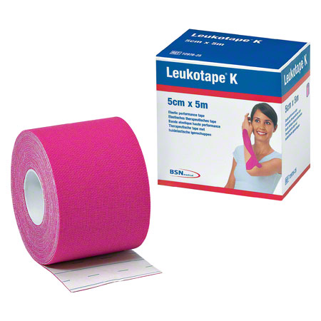 Leukotape K, 5 m x 5 cm, pink