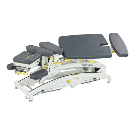Lojer Therapieliege Manuthera Modell 242, Grauwei mit Akkuantrieb