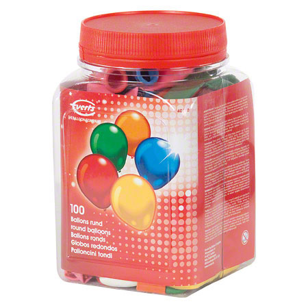 Luftballons in Klarsichtdose, 100 Stück, ø 15 cm