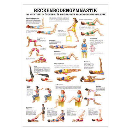 Mini-Poster Beckenbodengymnastik, LxB 34x24 cm
