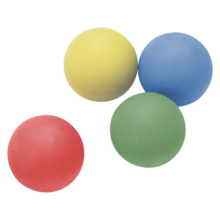 Moosgummiball, 4er Set: ø 62 mm, blau, grün, rot, gelb