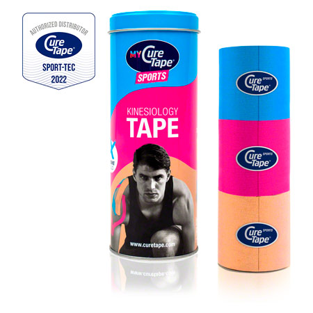 MyCureTape Sports 3 Rollen  2,5 m x 5 cm, blau, pink, beige