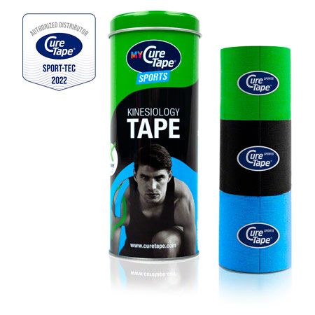 MyCureTape Sports 3 Rollen  2,5 m x 5 cm, limone, schwarz, blau