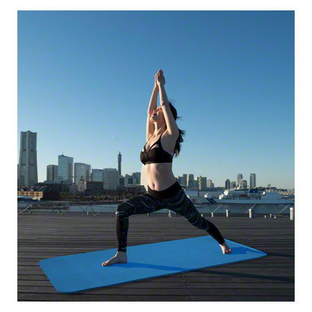 Pilates- und Yogamatte, LxBxH 180x60x0,6 cm, blau