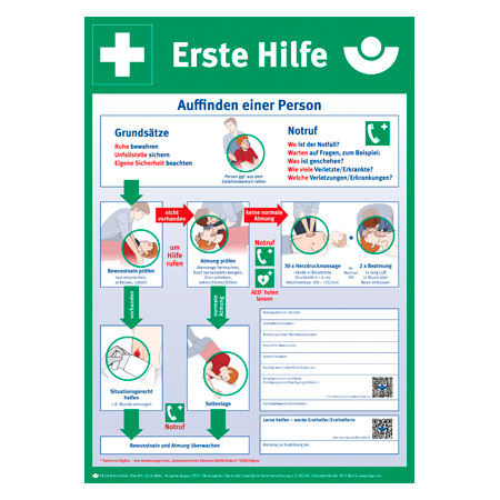 Poster Erste Hilfe, LxB 59x42 cm