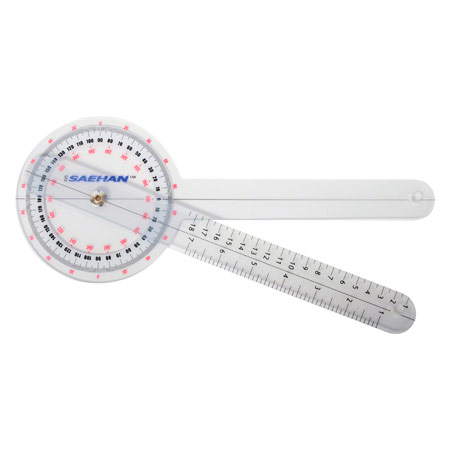 Saehan Goniometer Winkelmesser, Schenkellänge 30 cm