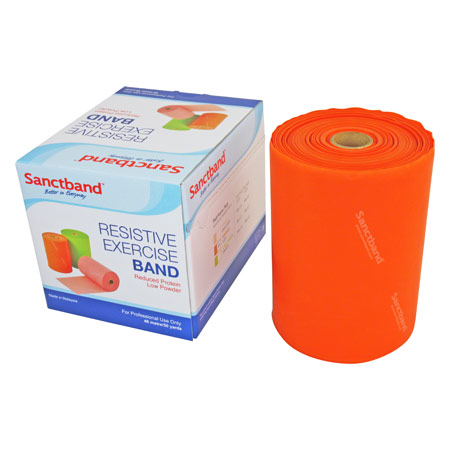 Sanctband Übungsband, 46 m x 15 cm, leicht, orange