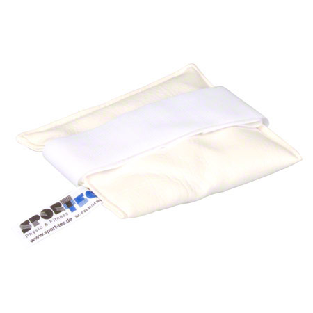 Sandsack mit Klettband, 15x15 cm, 0,5 kg, weiß