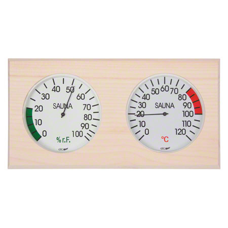 Sauna-Klimastation inkl. Thermometer und Hygrometer, 29,5 x 15,5 cm