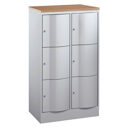 Schließfachschrank Resisto mit 6 Fächern, HxBxT 125x77x54 cm