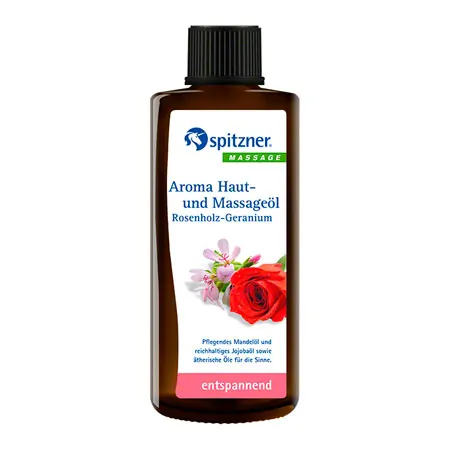 Spitzner Aroma Haut- und Massageöl Rosenholz-Geranium, 190 ml