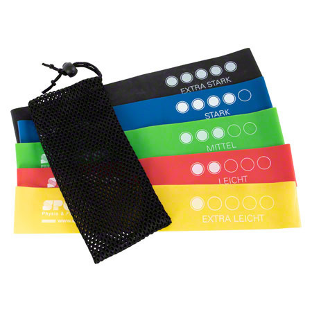 Sport-Tec Fitness-Loops aus Latex, Set 5-tlg., LxB 30x5 cm, 5 St�rken