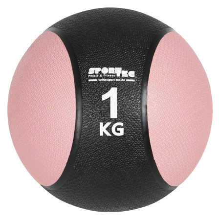 Sport-Tec Medizinball  19 cm, 1 kg, pink