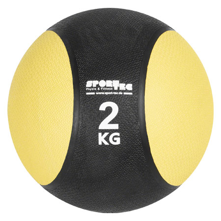 Sport-Tec Medizinball ø 19 cm, 2 kg, gelb