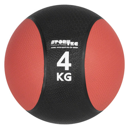 Sport-Tec Medizinball ø 23 cm, 4 kg, rot
