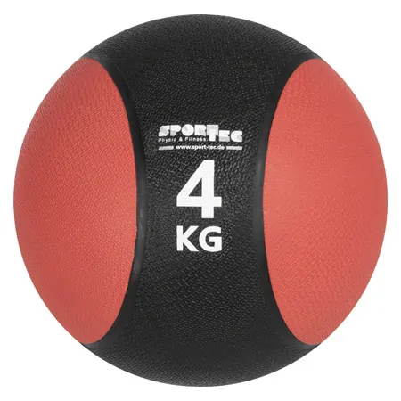 Sport-Tec Medizinball  23 cm, 4 kg, rot