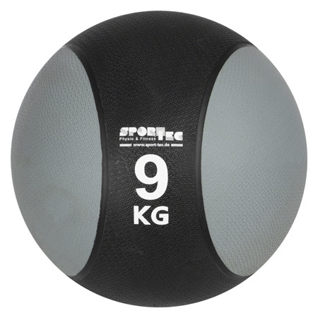 Sport-Tec Medizinball ø 28 cm, 9 kg, grau