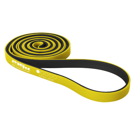 Sport-Tec Powerband aus Latex, 104x1,3 cm, extra leicht, gelb