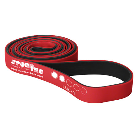 Sport-Tec Powerband aus Latex, 208x2,2 cm, leicht, rot