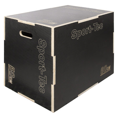 Sport-Tec Sprungtrainer 3-in-1 Plyo Box aus Holz, 75x60x50 cm