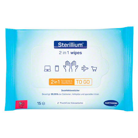 Sterillium 2in1 wipes Desinfektionstücher, 15 Stück