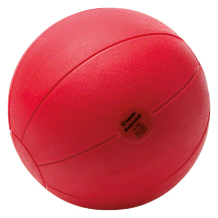 TOGU Medizinball aus Ruton, Ø 21 cm, 1 kg, rot