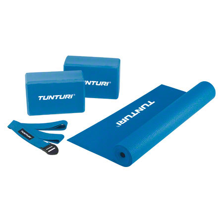 TUNTURI Yoga Starter-Kit: 2 Yogablcke, 1 Band + 1 Matte