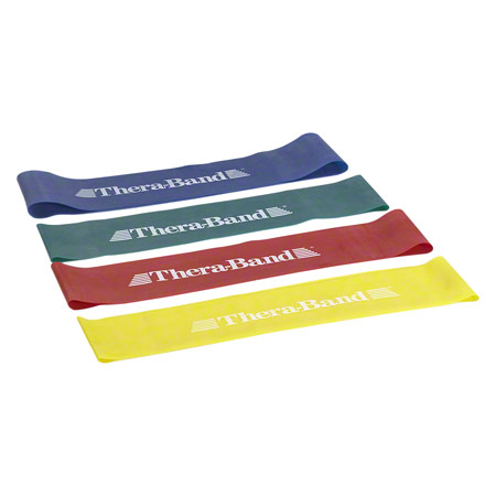 Thera-Band Loop 4er Set, ø 20 cm, 7,6x30,5 cm, je 1x gelb, rot, grün, blau