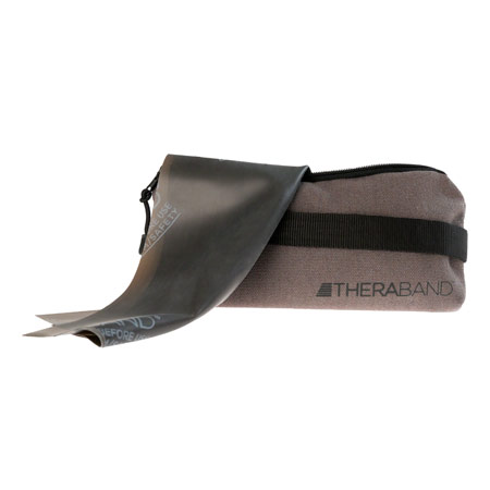 Thera-Band inkl. Tasche und Anleitung, 2,50 m x 12,8 cm, spezial stark, schwarz