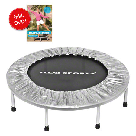 Trampolin, Ø 100 cm, faltbar, inkl. DVD, 60 Min.