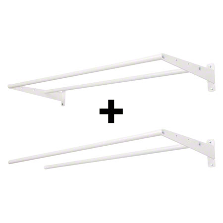 Wandhalterung Set, 125 cm, mit 2 Auflagestäben, Basis- und Erweiterungsmodul, 7-tlg.