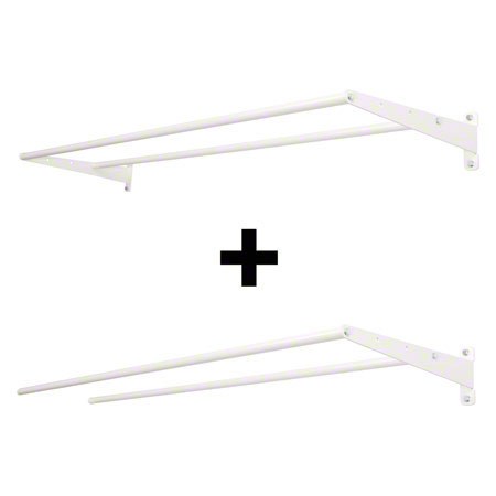Wandhalterung Set, 175 cm, mit je 2 Auflagestäben, Basis- und Erweiterungsmodul, 7-tlg.