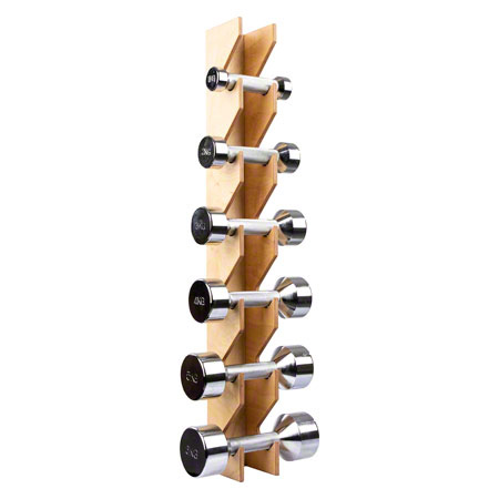 Wandhalterung-Set inkl. Chromhanteln, 1-6 kg, 6 Stück