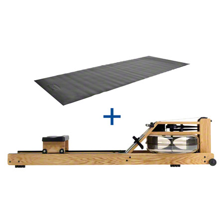 WaterRower Rudergert Eiche, inkl. S4 Monitor und Bodenschutzmatte, Set 2-tlg.