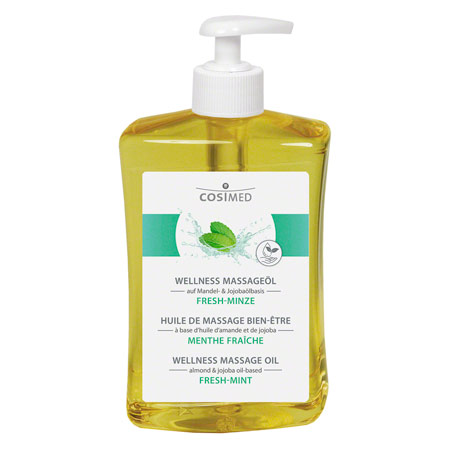 cosiMed Wellness-Massageöl Fresh-Minze mit Druckspender, 500 ml