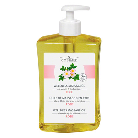 cosiMed Wellness-Massageöl Rose mit Druckspender, 500 ml